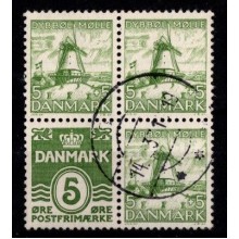 Dybbøl Mølle - 4-blok - AFA 234, 36 - Stemplet.